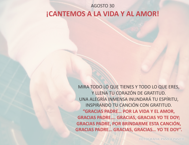 ¡Cantemos a la vida y al amor!